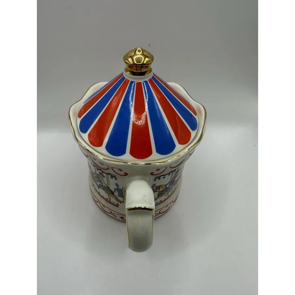 Sadler England Porcelain Carousel 2 Cup Teapot Tivoli Edwardian Entertainments
